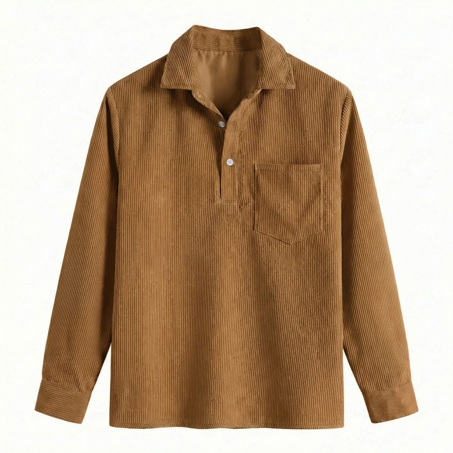 WELLINGTON | POLO HOMBRE MANGA LARGA TEXTURA PANA BOTONES