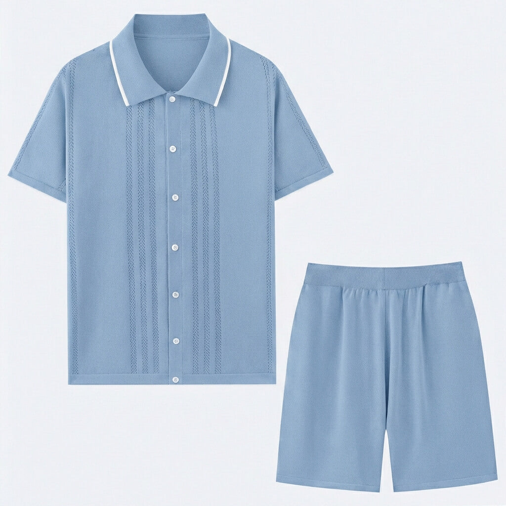 PALM SPRINGS | CONJUNTO HOMBRE CAMISA Y PANTALÓN DE PUNTO