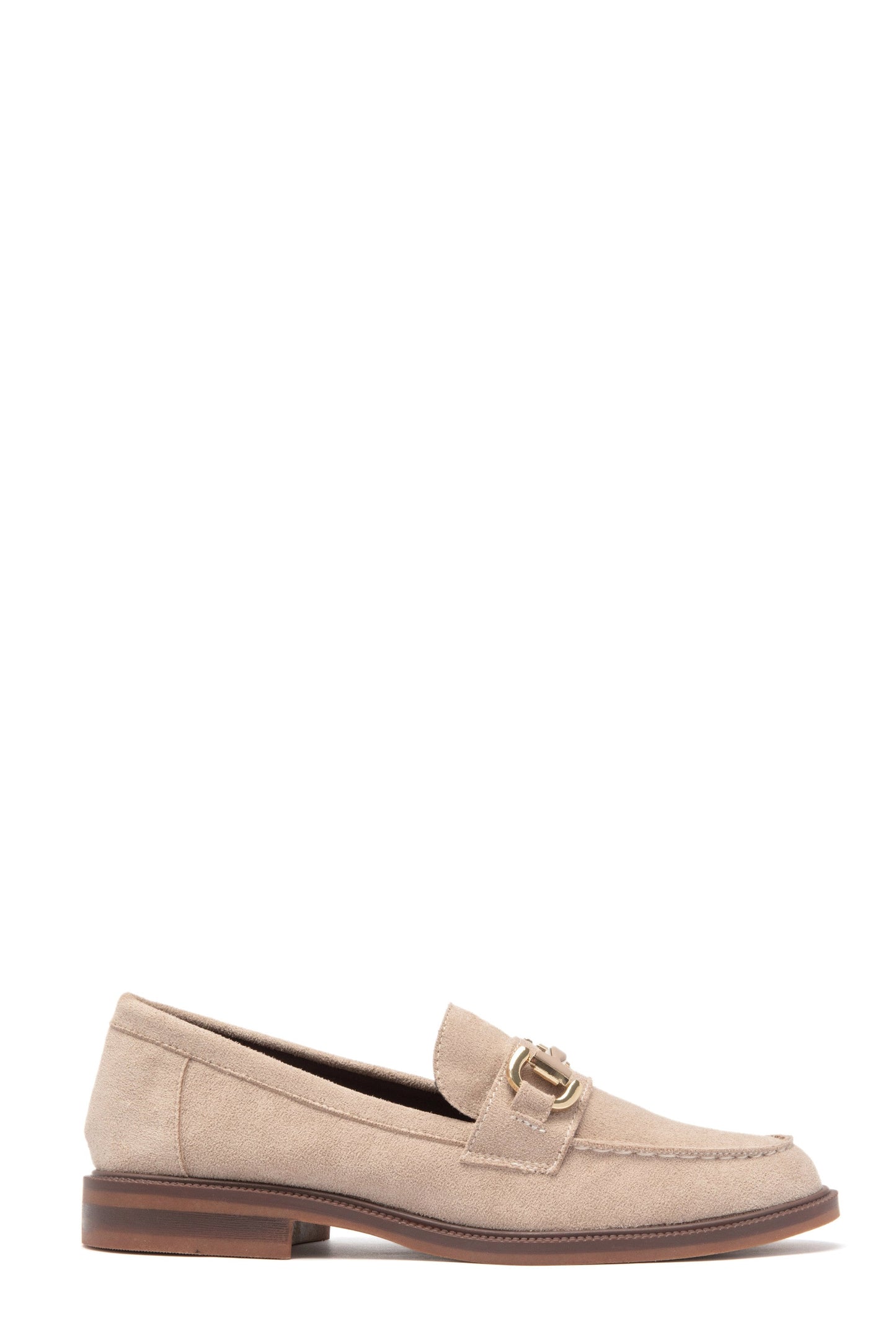 LAURA | MOCASINES MUJER BEIGE DETALLE DORADO SUELA PLANA