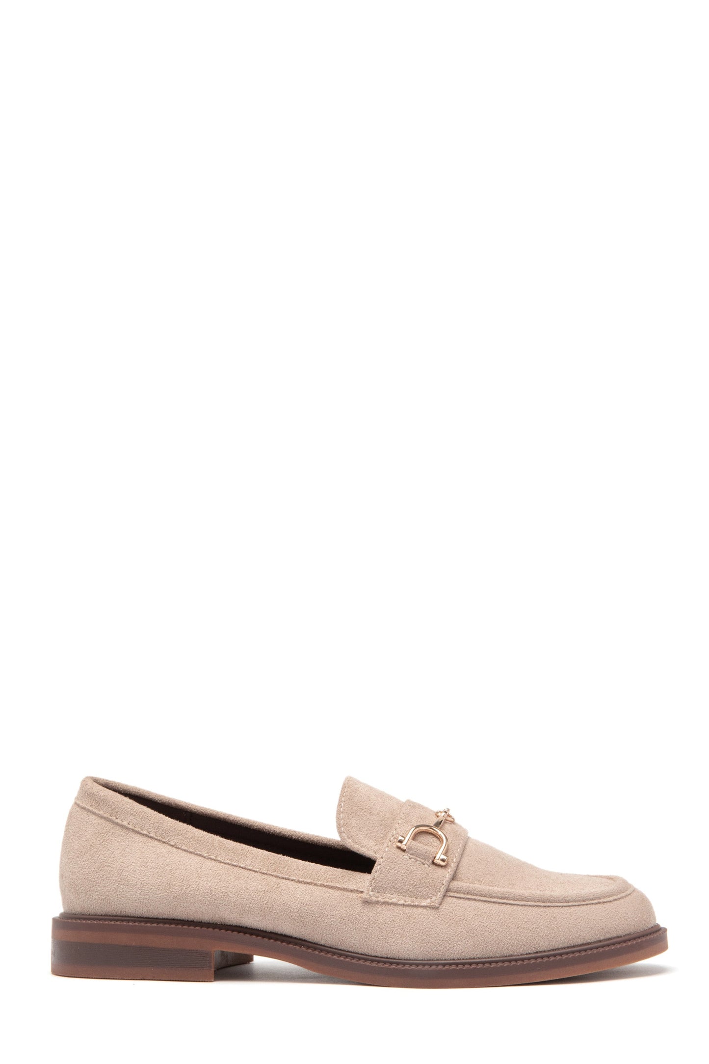 LANA | MOCASINES MUJER TAUPE ANTELINA DETALLE DORADO