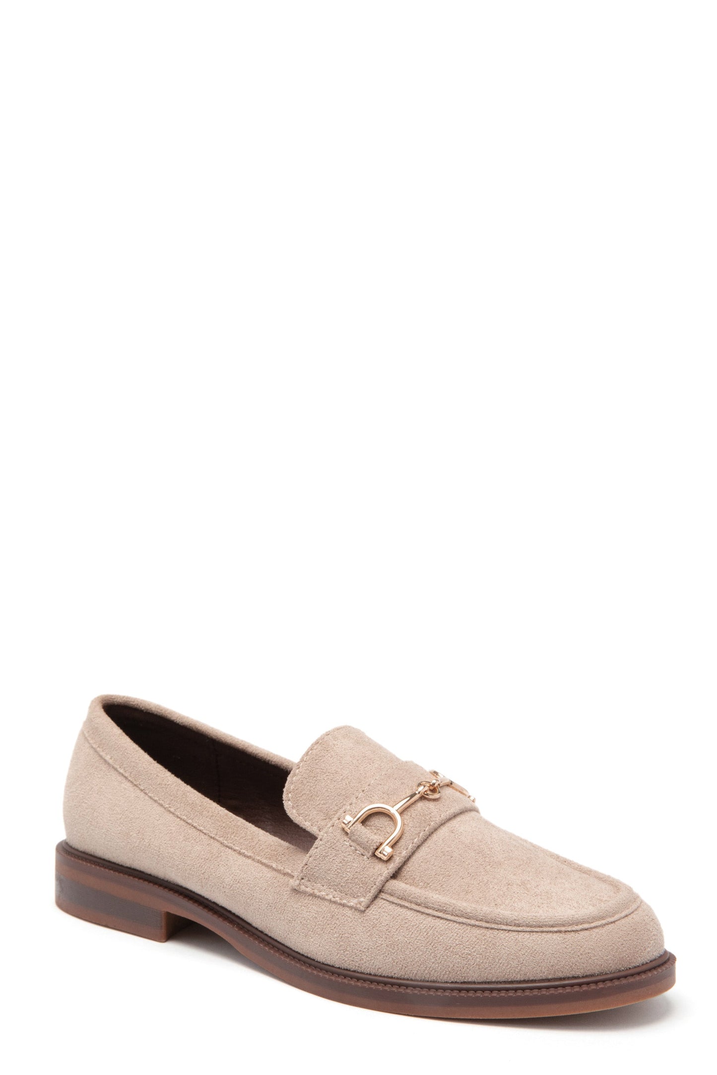 LANA | MOCASINES MUJER TAUPE ANTELINA DETALLE DORADO