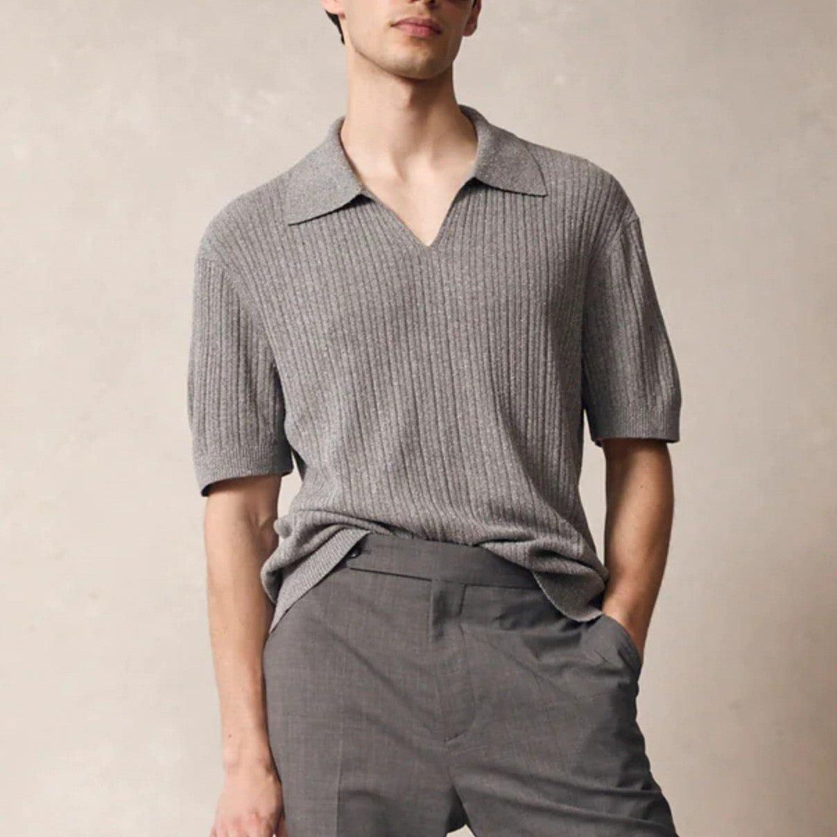 KENSINGTON | POLO HOMBRE CUELLO PICO SIN BOTONES PUNTO SUAVE