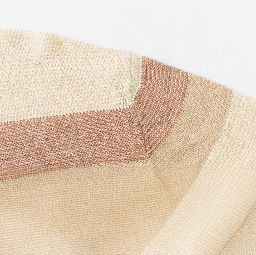 MARATEA | CAMISETA HOMBRE DE LINO RAYAS ANCHAS CUELLO REDONDO