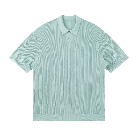SESTRI | POLO HOMBRE DE LINO CANALÉ GRUESO CUELLO ABIERTO