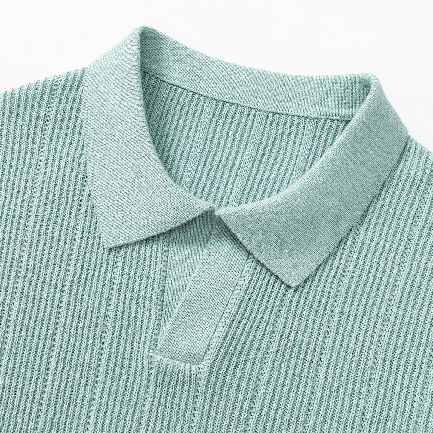 SESTRI | POLO HOMBRE DE LINO CANALÉ GRUESO CUELLO ABIERTO