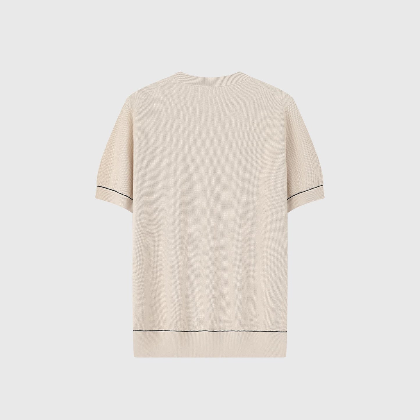 ARONA | CAMISETA HOMBRE DE PIQUÉ CON SEDA RIBETE EN CONTRASTE
