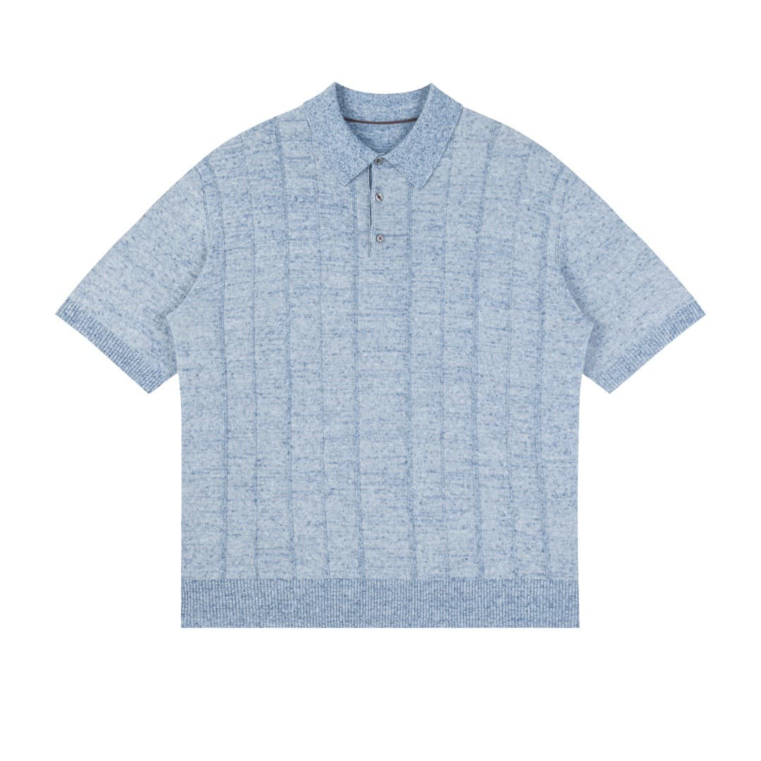 PARAGGI | POLO HOMBRE DE LINO Y CÁÑAMO CANALÉ VERTICAL