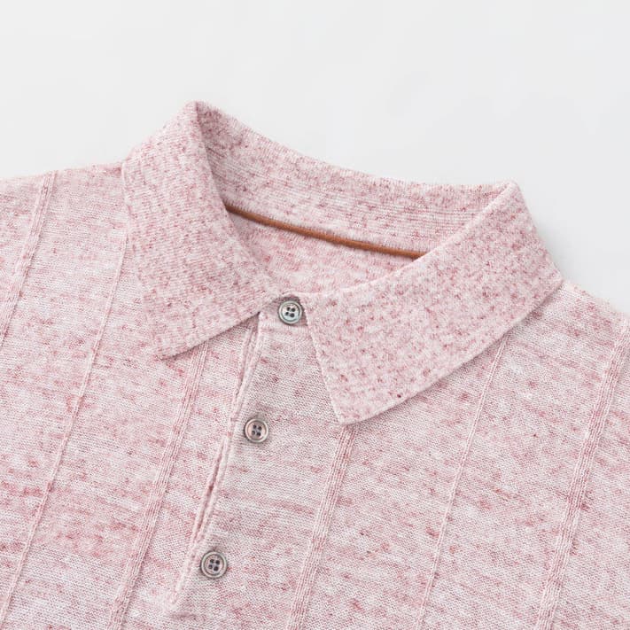 PARAGGI | POLO HOMBRE DE LINO Y CÁÑAMO CANALÉ VERTICAL