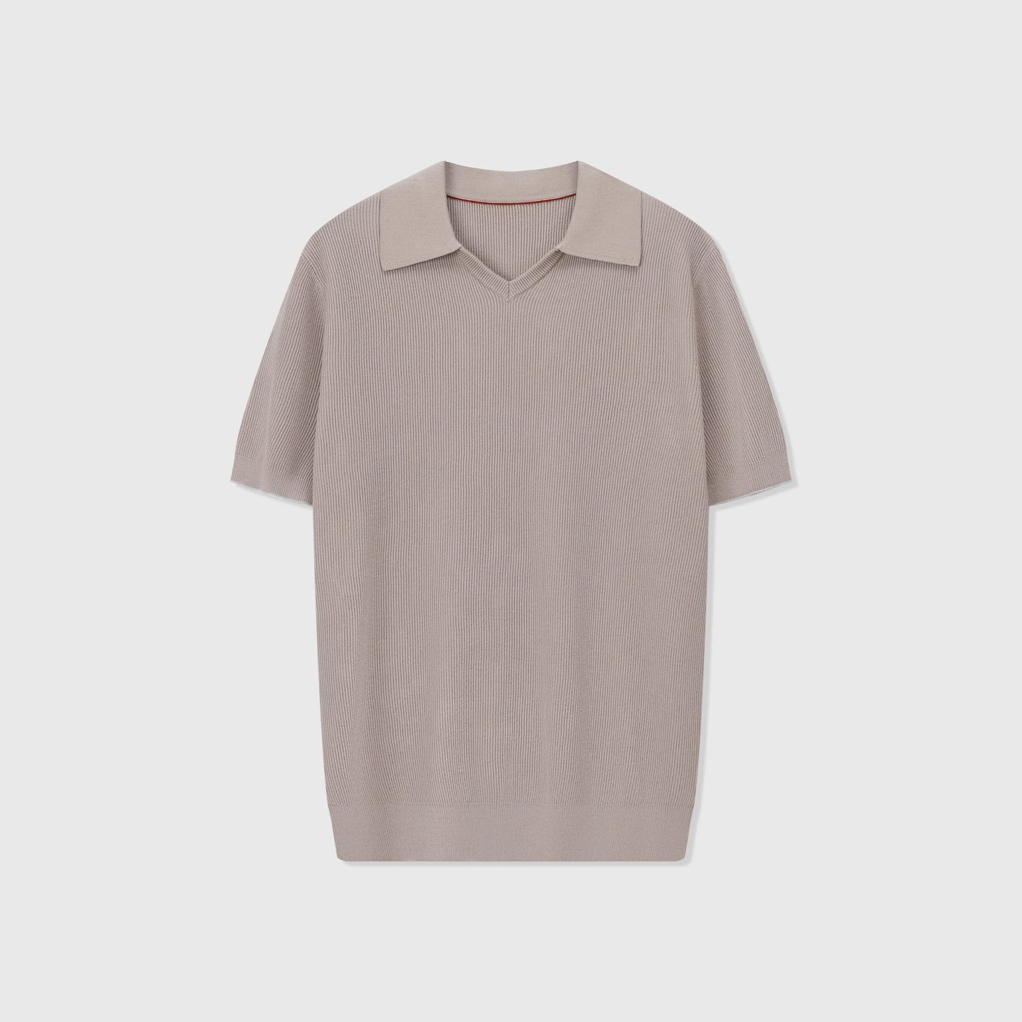 SOLARO | POLO HOMBRE DE PUNTO CUELLO ABIERTO SIN BOTONES
