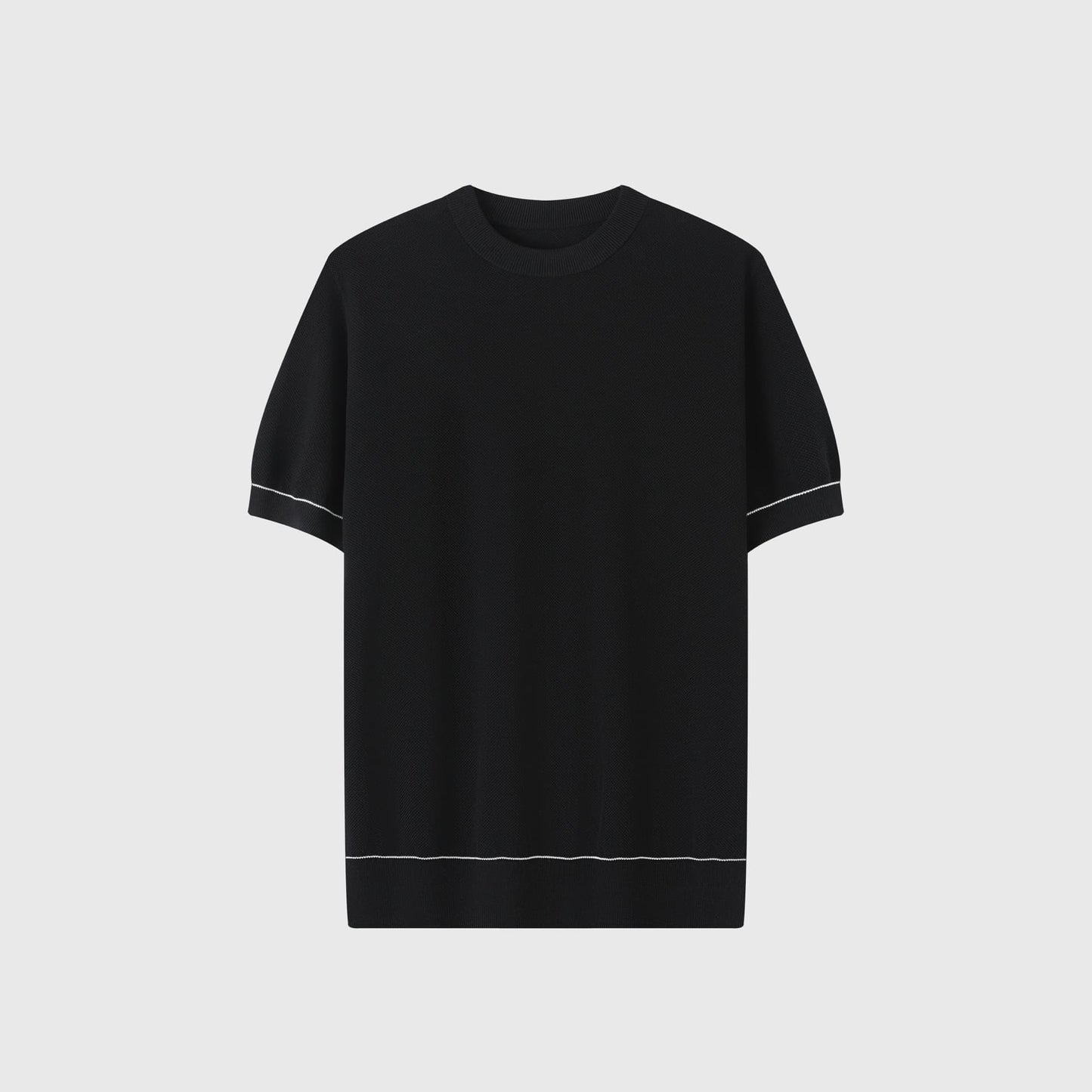 ARONA | CAMISETA HOMBRE DE PIQUÉ CON SEDA RIBETE EN CONTRASTE
