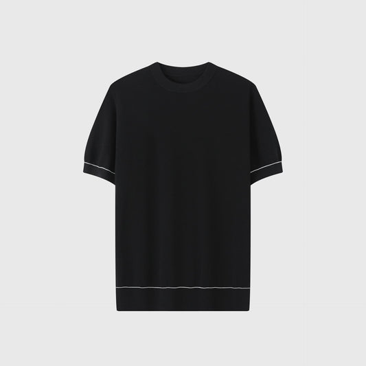 ARONA | CAMISETA HOMBRE DE PIQUÉ CON SEDA RIBETE EN CONTRASTE
