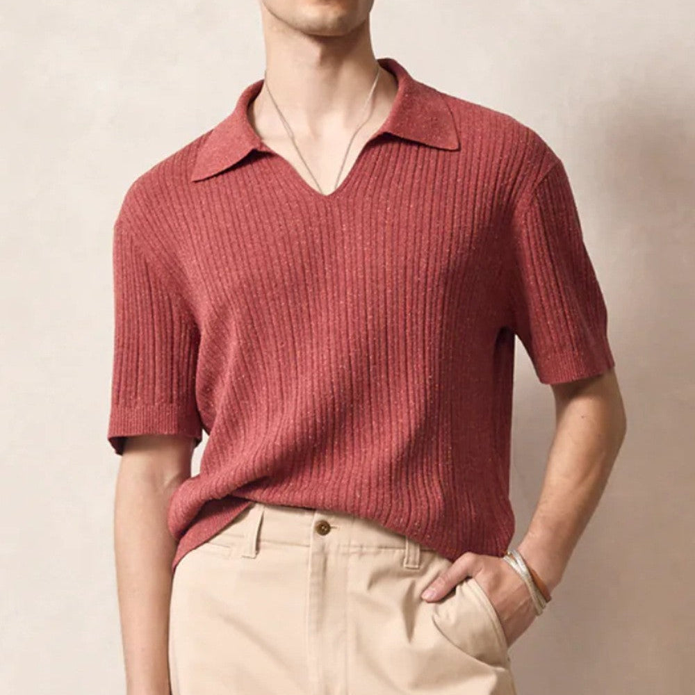 KENSINGTON | POLO HOMBRE CUELLO PICO SIN BOTONES PUNTO SUAVE