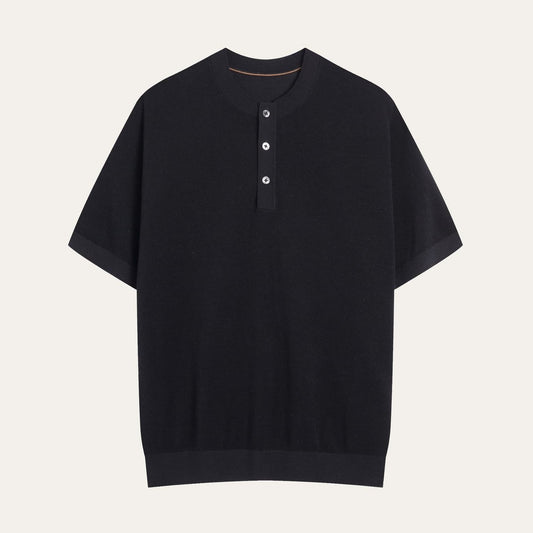 CERVO | CAMISETA HOMBRE CUELLO HENLEY PUNTO PIQUÉ TRES BOTONES