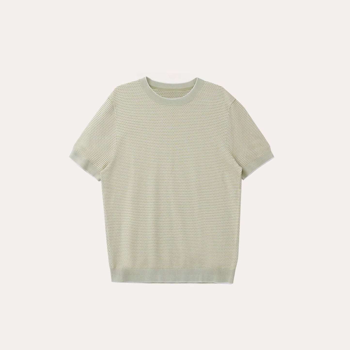 SALINA | CAMISETA HOMBRE DE ALGODÓN Y SEDA PUNTO JACQUARD