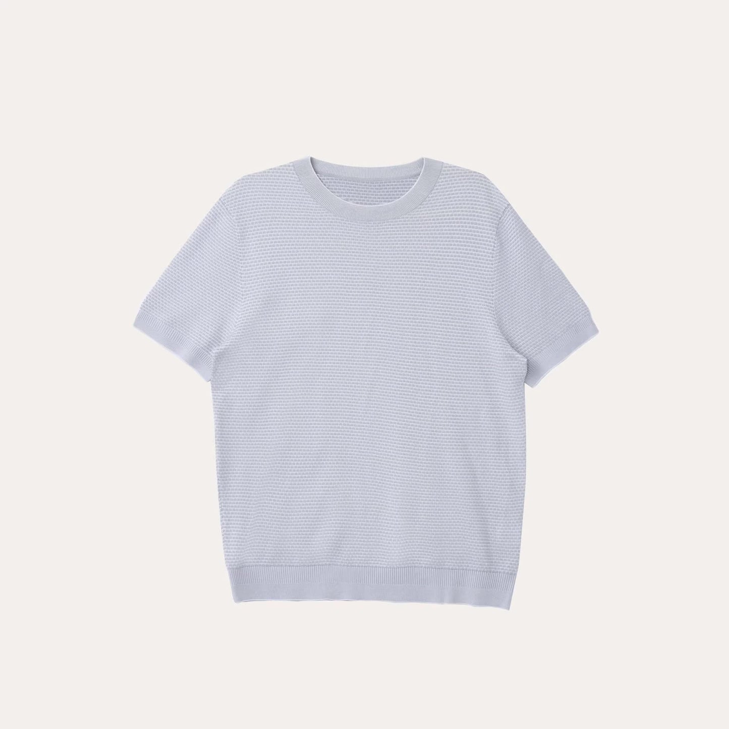 SALINA | CAMISETA HOMBRE DE ALGODÓN Y SEDA PUNTO JACQUARD