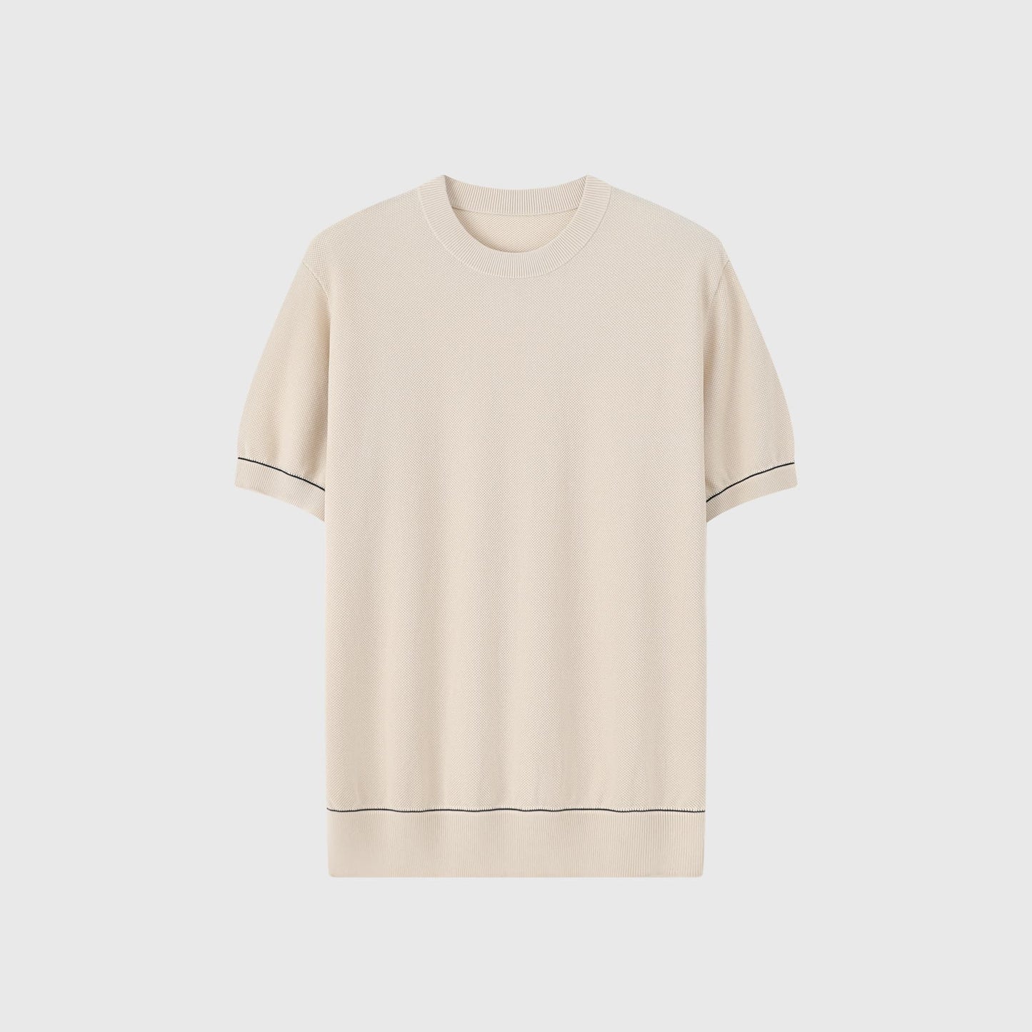 ARONA | CAMISETA HOMBRE DE PIQUÉ CON SEDA RIBETE EN CONTRASTE