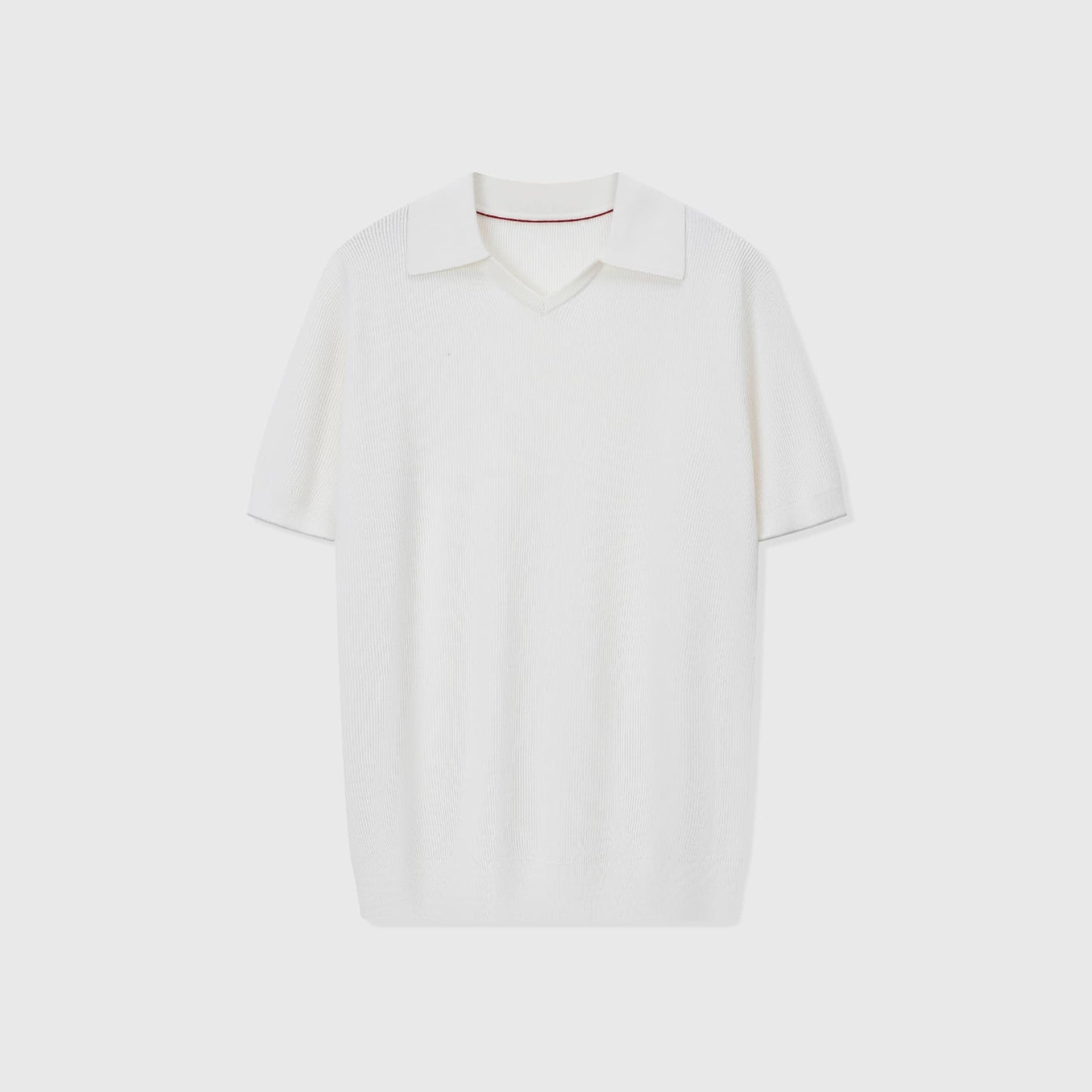 SOLARO | POLO HOMBRE DE PUNTO CUELLO ABIERTO SIN BOTONES