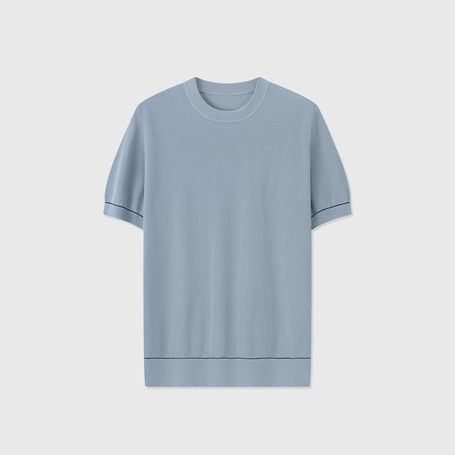 ARONA | CAMISETA HOMBRE DE PIQUÉ CON SEDA RIBETE EN CONTRASTE