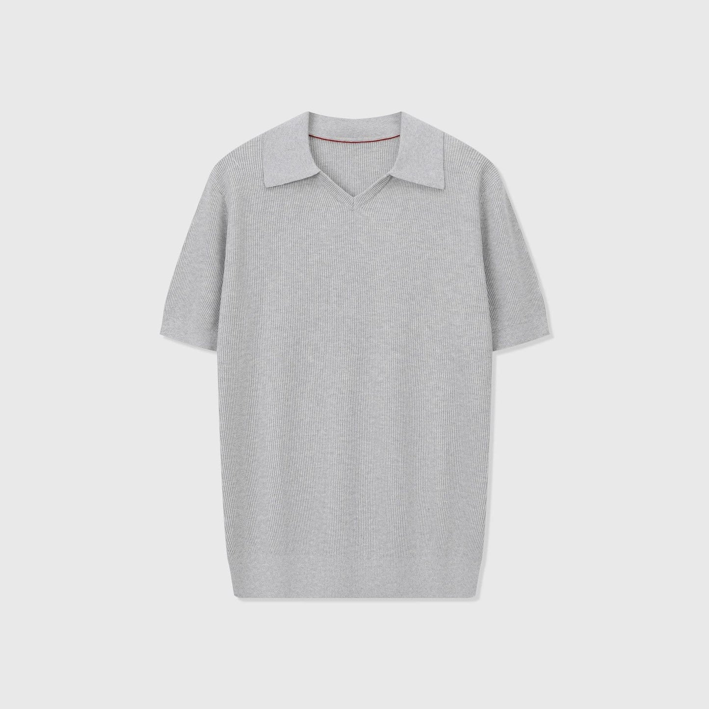 SOLARO | POLO HOMBRE DE PUNTO CUELLO ABIERTO SIN BOTONES