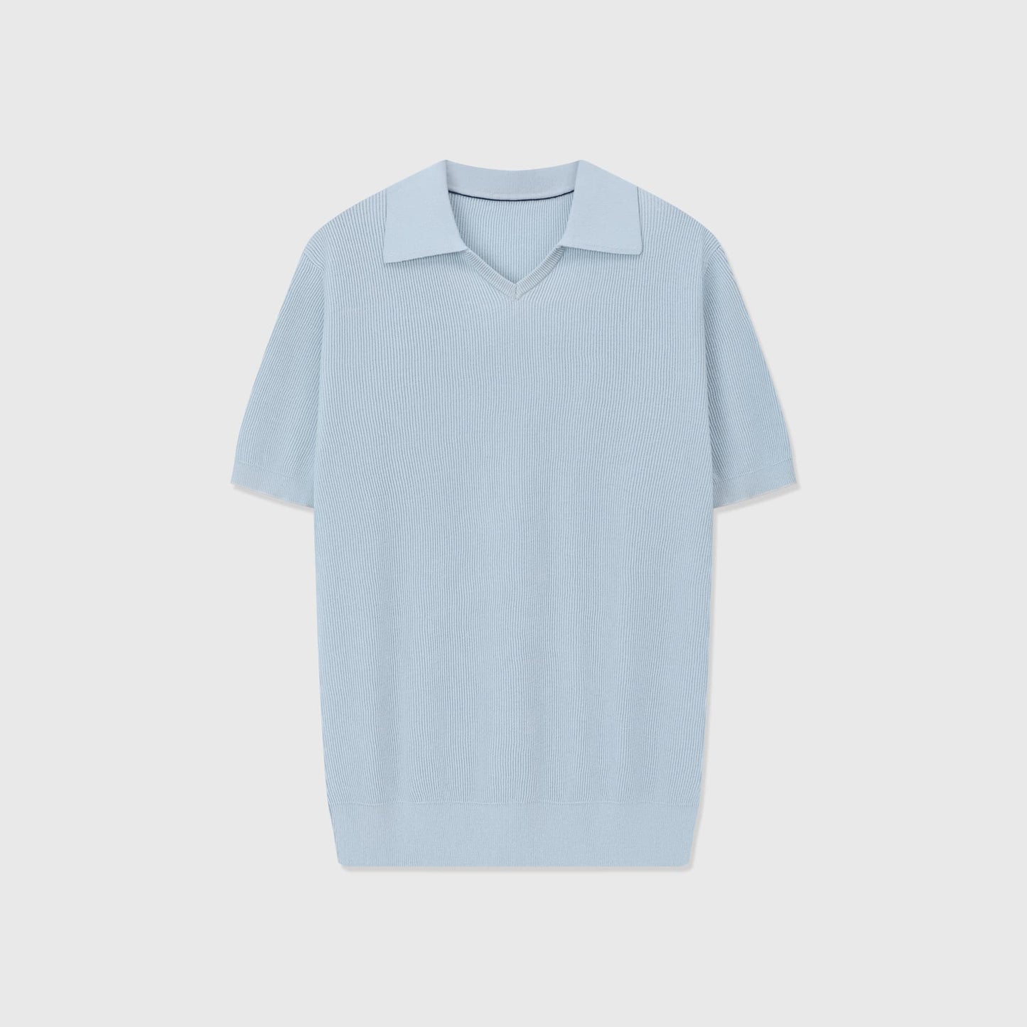 SOLARO | POLO HOMBRE DE PUNTO CUELLO ABIERTO SIN BOTONES