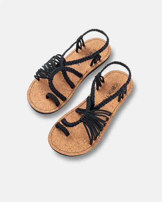 SOULMATE | SANDALIAS MUJER NEGRAS TIRA ANCHA SUELA ACOLCHADA