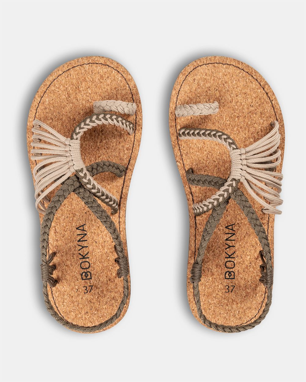 SOULMATE | SANDALIAS MUJER ARENA SUELA DE CORCHO TIRA ANCHA