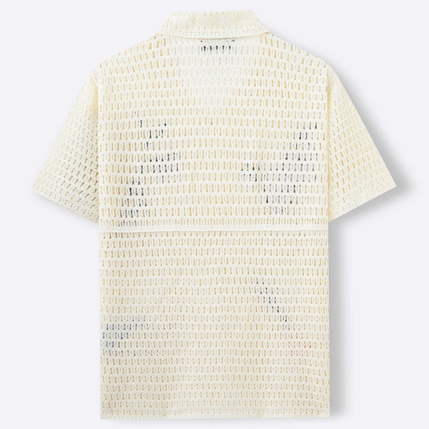 CAPRI | CAMISA HOMBRE DE CROCHET CALADA CON BORDADOS