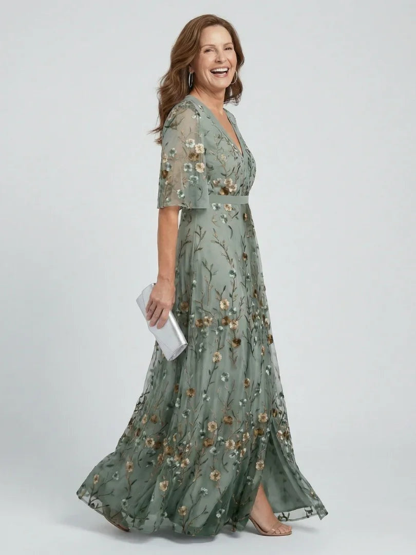 Carmen | Vestido Largo Halter Estampado Floral Mujer Escote V