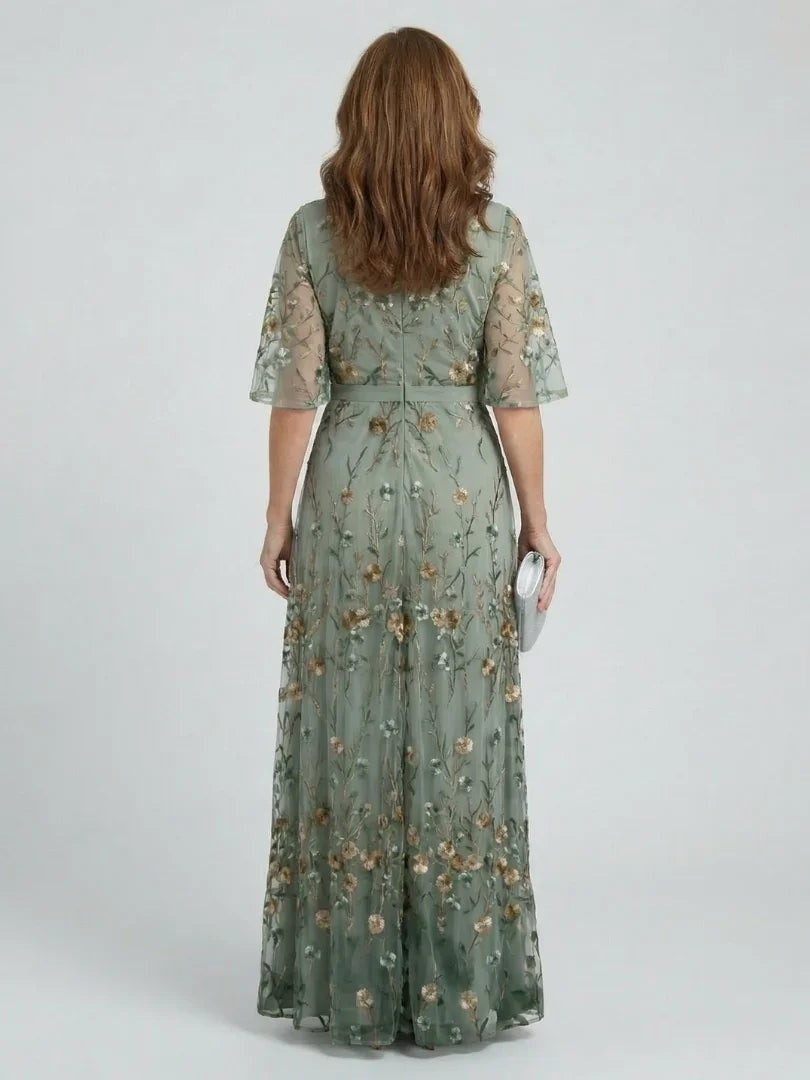 Carmen | Vestido Largo Halter Estampado Floral Mujer Escote V