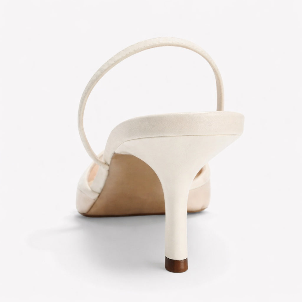 Cayetana | Zapatos Slingback de Tacón Kitten con Bordado Floral Mujer Punta Fina