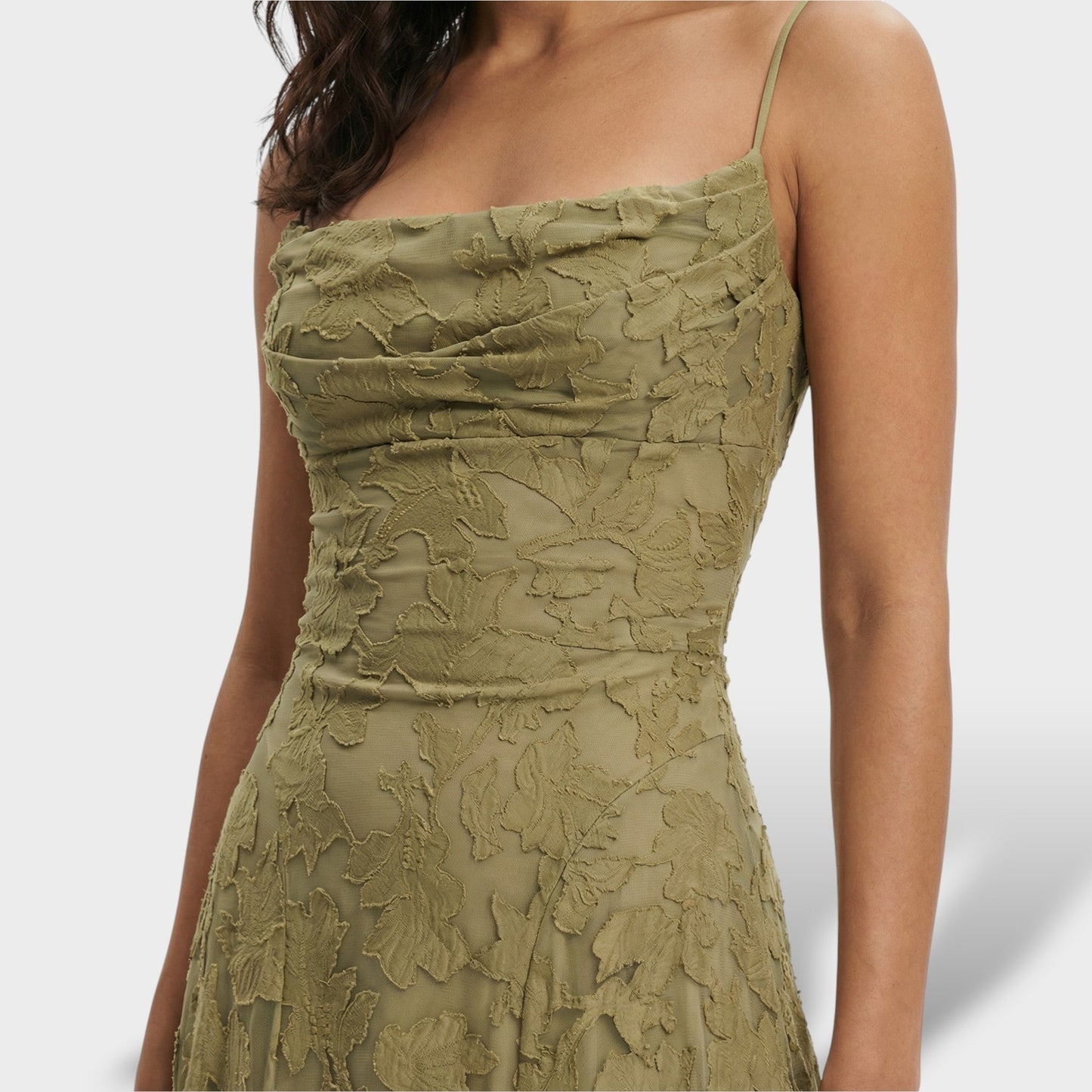 Coral | Vestido Largo de Fiesta con Espalda Descubierta Mujer Encaje