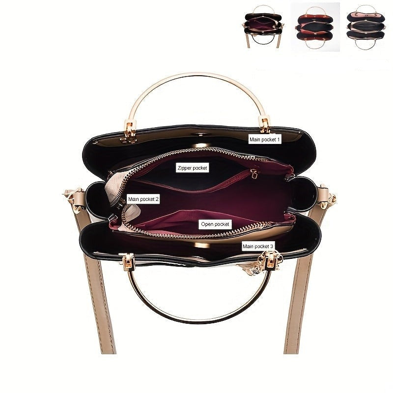 Elena | Bolso de Mano Mujer Asa Superior Dorada