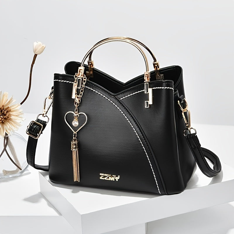 Elena | Bolso de Mano Mujer Asa Superior Dorada