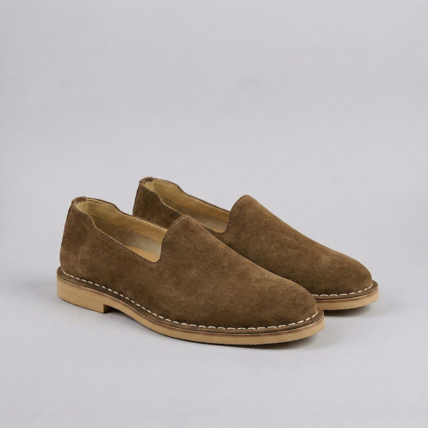ELMSWORTH | MOCASINES HOMBRE DE ANTELINA COSTURA A MANO
