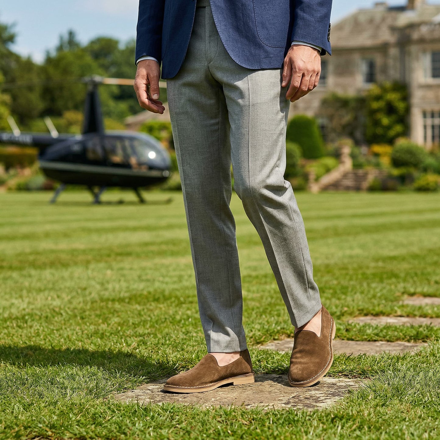 ELMSWORTH | MOCASINES HOMBRE DE ANTELINA COSTURA A MANO