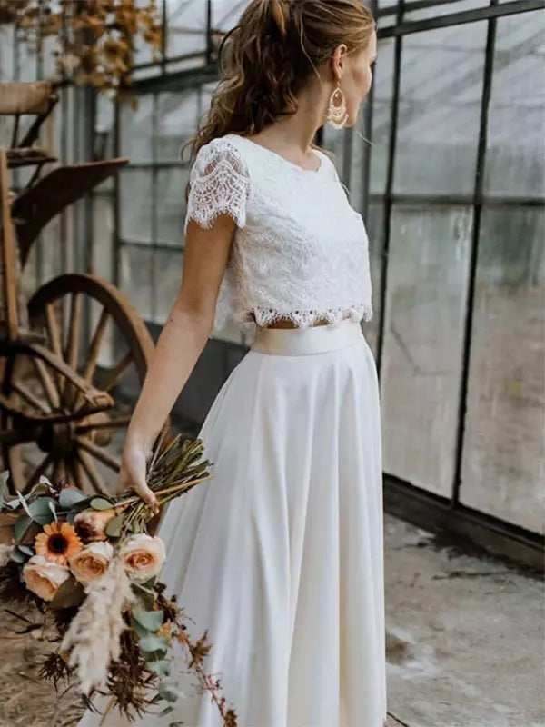 Esperanza | Vestido de Novia de Dos Piezas Mujer Encaje