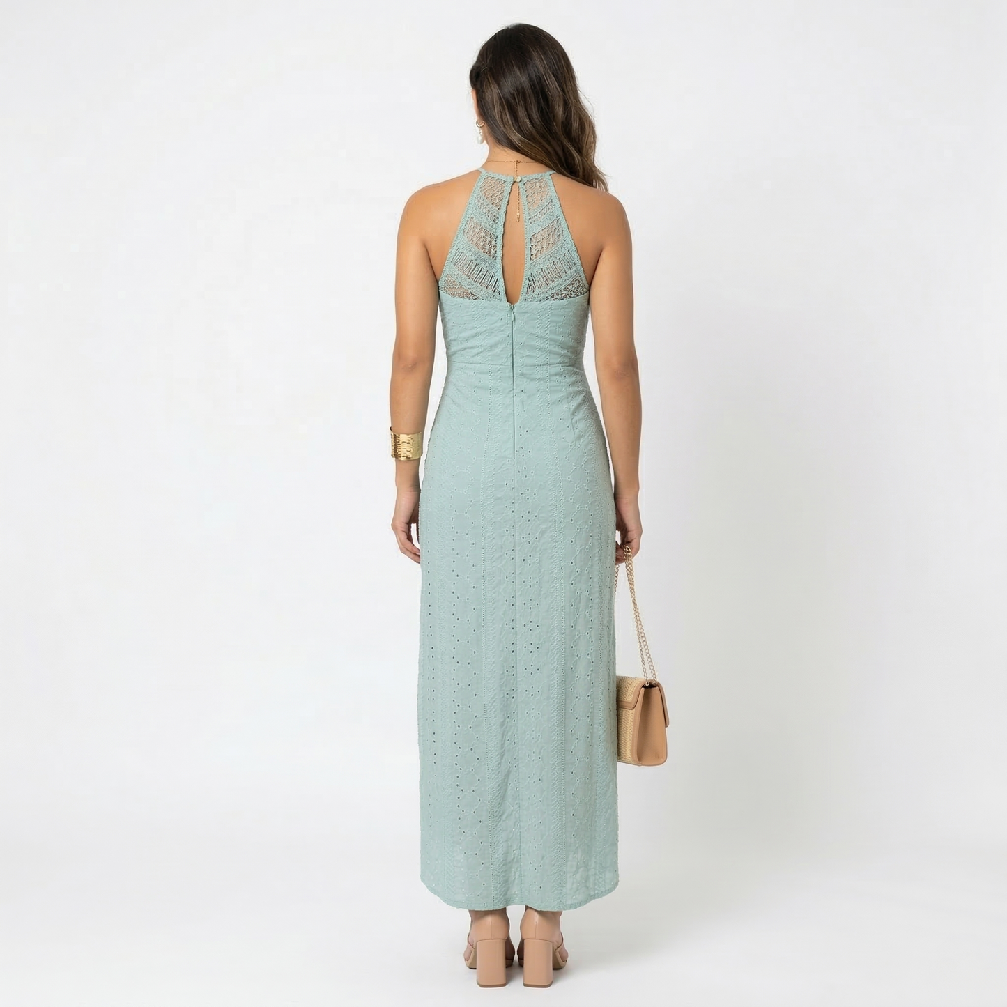 Esperanza | Vestido Midi de Verano Mujer Cuello Alto Crochet