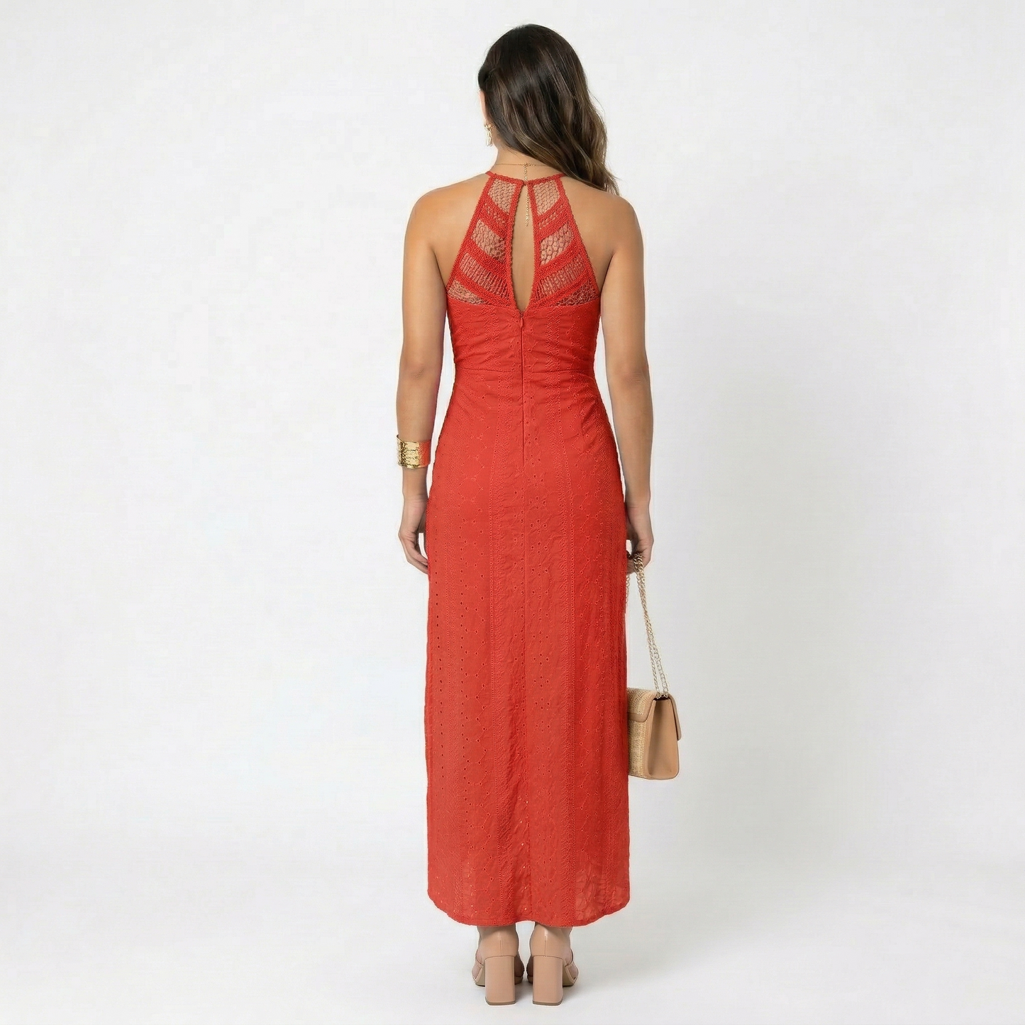 Esperanza | Vestido Midi de Verano Mujer Cuello Alto Crochet