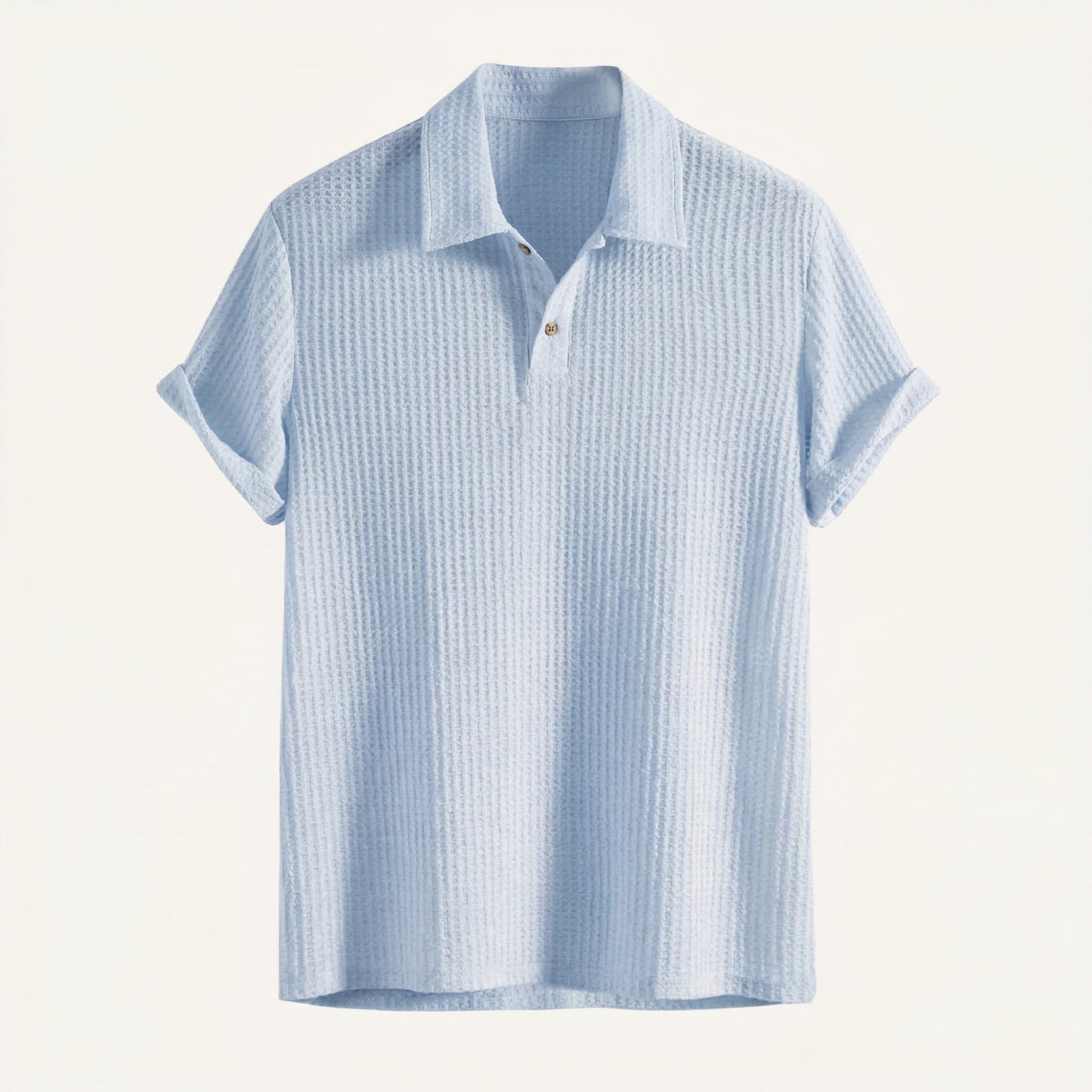 LIDO | POLO HOMBRE DE PUNTO GOFRE CUELLO ABIERTO MANGA CORTA