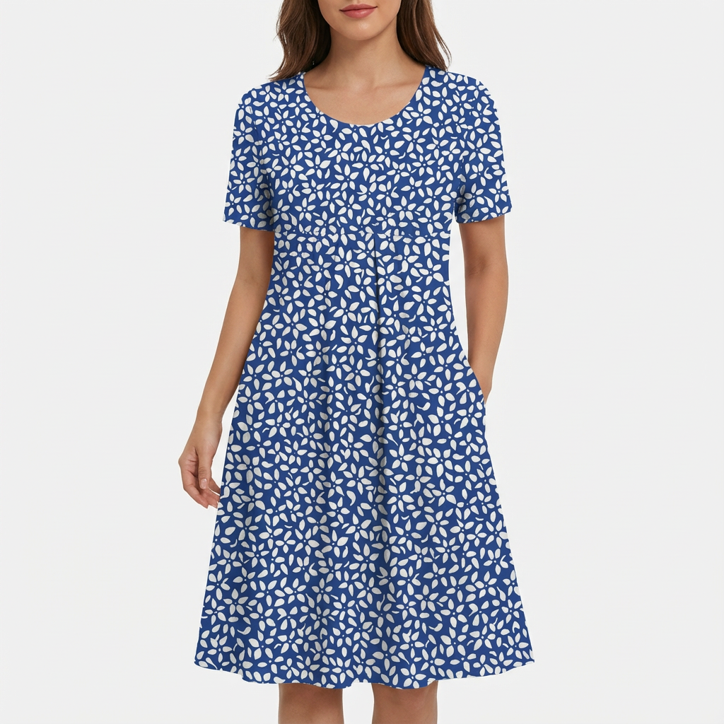 Lola | Vestido Floral Mujer Manga Corta Bolsillos Corte A