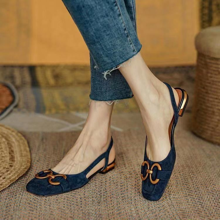 Macarena | Sandalias Planas Slingback Mujer Hebilla