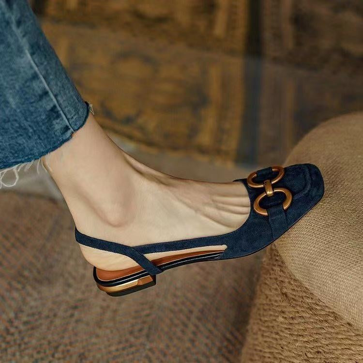 Macarena | Sandalias Planas Slingback Mujer Hebilla