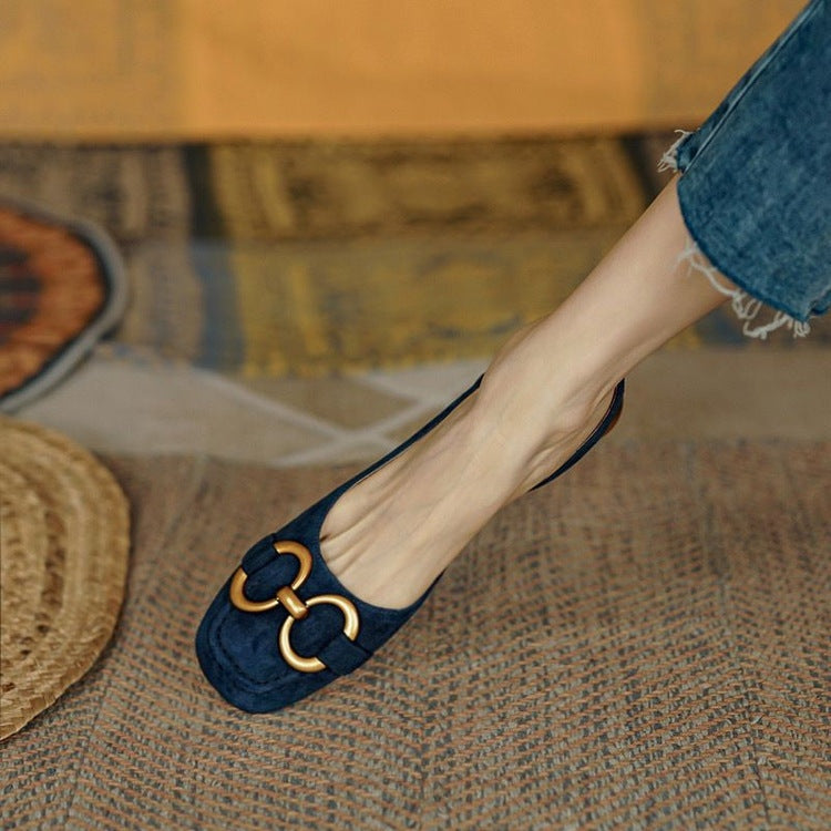 Macarena | Sandalias Planas Slingback Mujer Hebilla