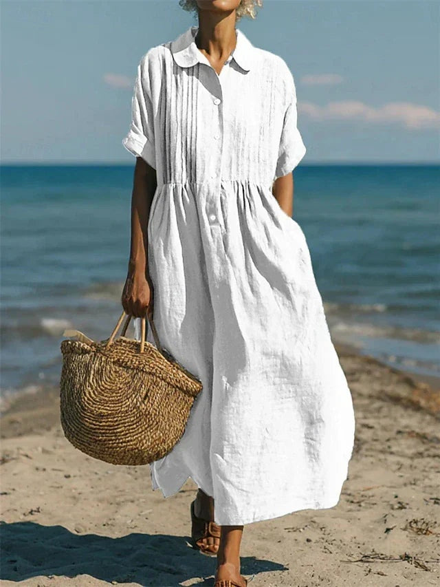Macarena | Vestido Midi de Verano de Algodón Mujer
