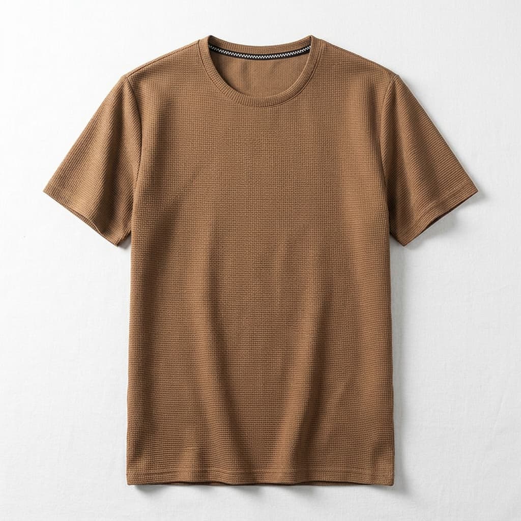 MERCER | CAMISETA HOMBRE DE PUNTO GOFRE CUELLO REDONDO