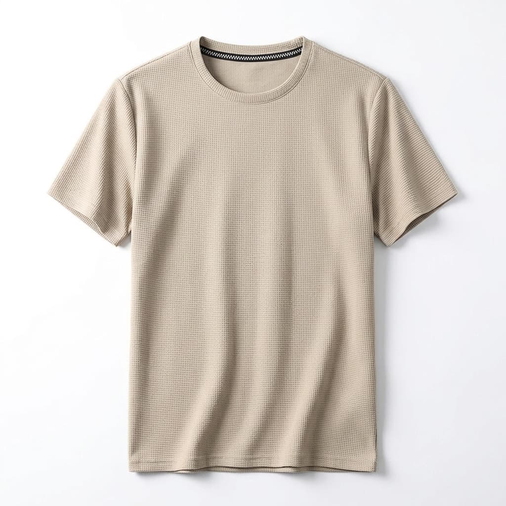 MERCER | CAMISETA HOMBRE DE PUNTO GOFRE CUELLO REDONDO