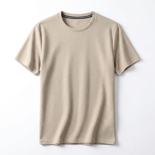 MERCER | CAMISETA HOMBRE DE PUNTO GOFRE CUELLO REDONDO