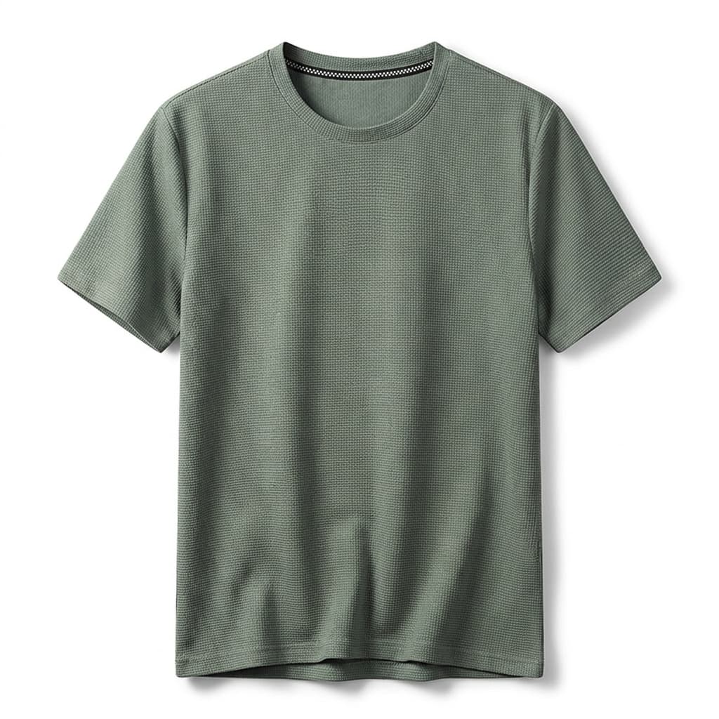 MERCER | CAMISETA HOMBRE DE PUNTO GOFRE CUELLO REDONDO