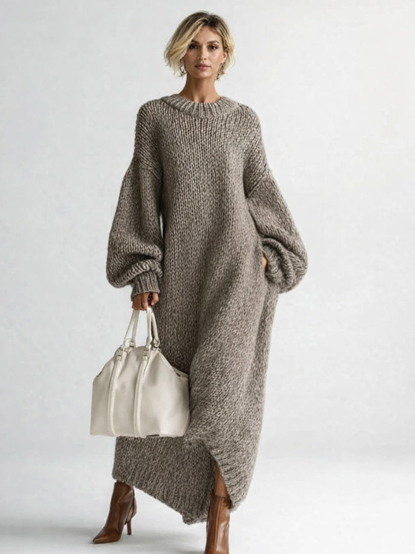 Marisol | Vestido de Invierno de Punto Oversized Mujer Manga Larga