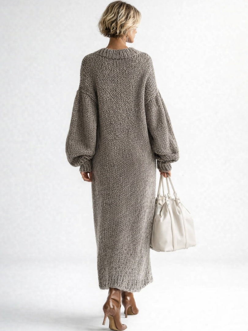 Marisol | Vestido de Invierno de Punto Oversized Mujer Manga Larga